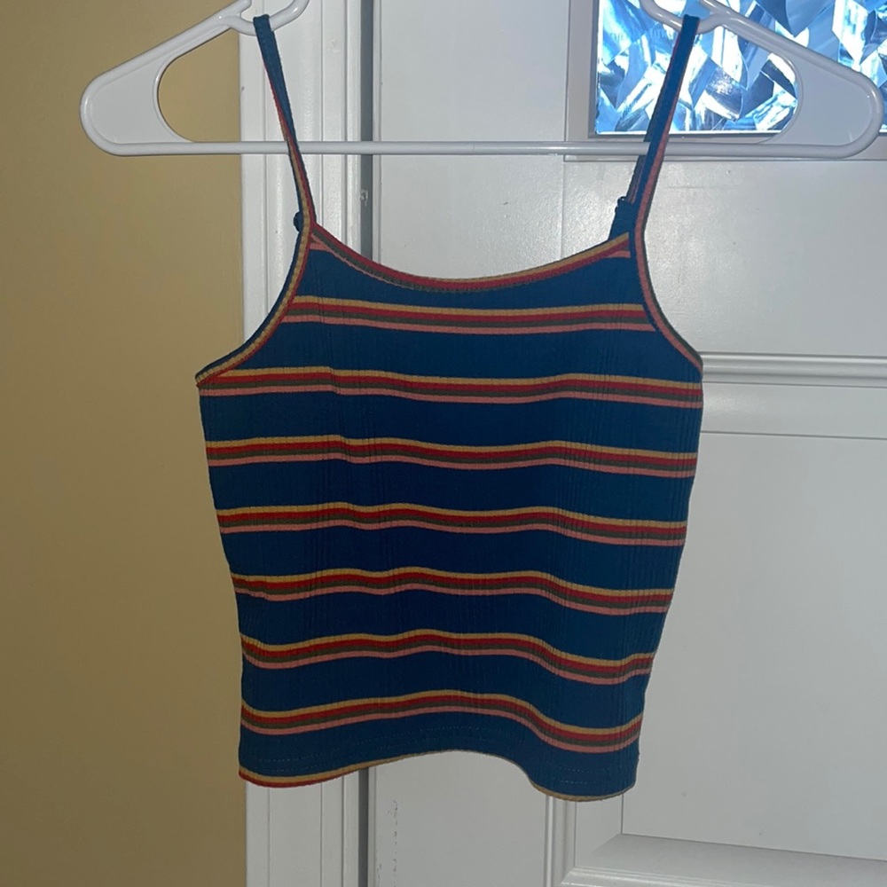 striped cropped tank
